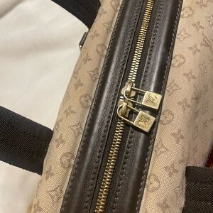 Louis Vuitton Josephine PM Khaki Canvas Handbag.